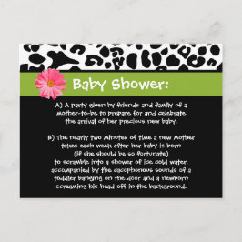 Postal Funny Baby Shower Thank You Trendy Leopard Print