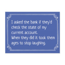 Funny Bank Current Account Chiste