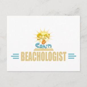 Postal Funny Beach Lover