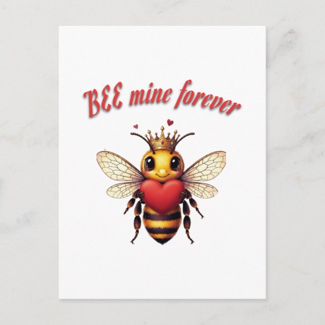 Postal Funny Bee Pun Valentine  (Anverso)