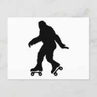 Funny Bigfoot Roller Sking