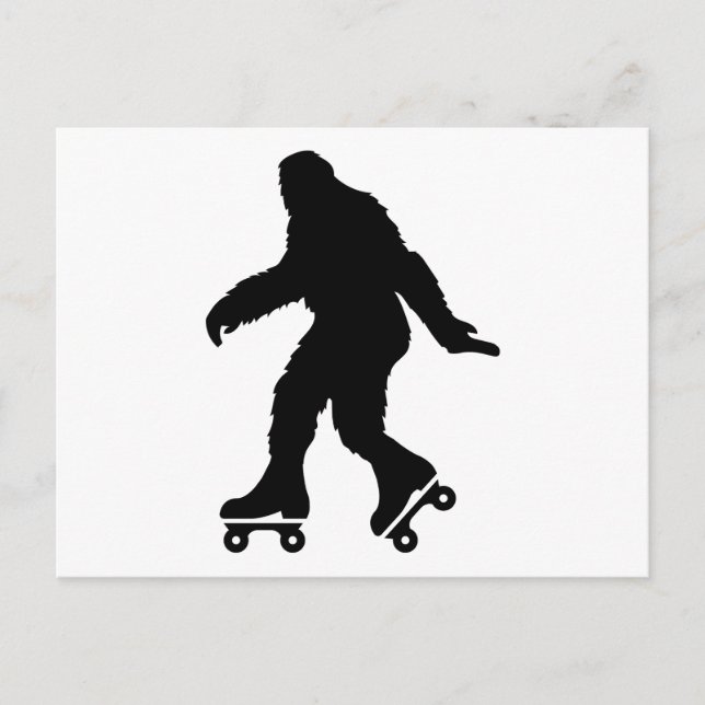 Postal Funny Bigfoot Roller Sking (Anverso)