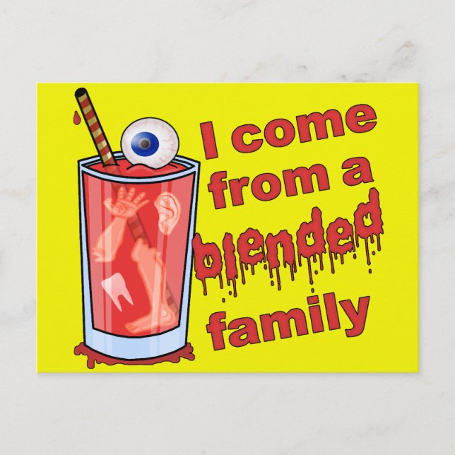 Postal Funny Blended Family Pun (Anverso)