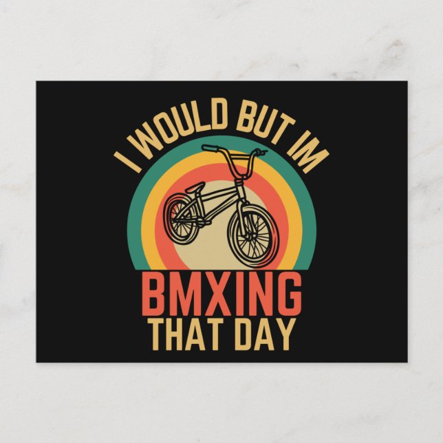 Postal Funny BMX Busy BMXing That Day Biker (Anverso)