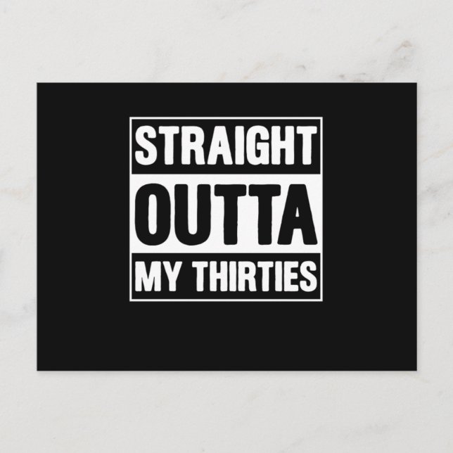 Postal Funny Born In 1980 40 Years Old Straight Outta My  (Anverso)