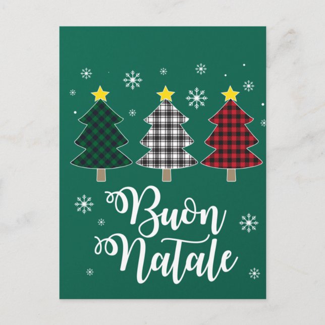 Postal Funny Buon Natale Italia navidad italiano Chris (Anverso)