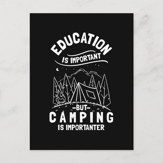 Postal Funny Camping Quote (Anverso)