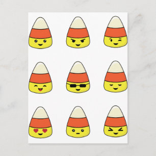 Postal Funny Candy Corn Emoji