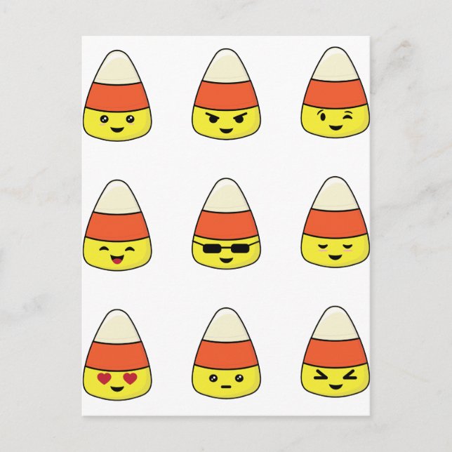 Postal Funny Candy Corn Emoji (Anverso)