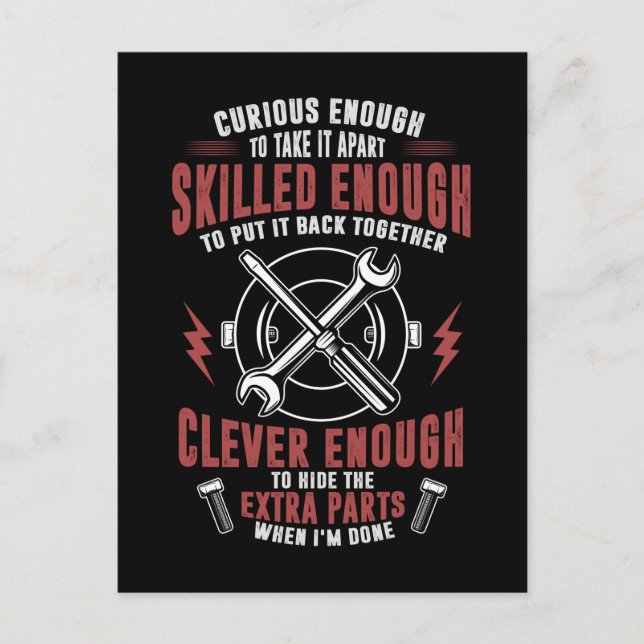 Postal Funny Car Mechanics Cita Cita Repairman (Anverso)