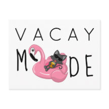 Funny Cat Flamingo Vacay Mode Vacation