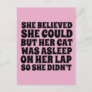 POSTAL FUNNY CAT POSTCARDS, CREÍA QUE PODÍA