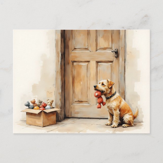 Postal Funny Change of Address from Tan Brown Dog (Anverso)