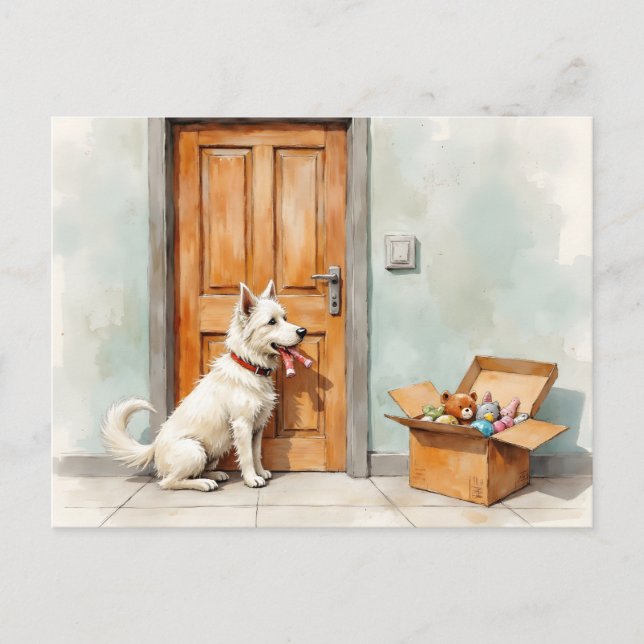 Postal Funny Change of Address from White Dog (Anverso)
