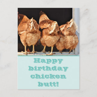 Postal Funny Chicken Butt Birthday