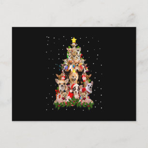 Postal Funny Chihuahua Christmas Tree Xmas For Chihuahua