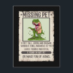 Postal Funny Chiste de dinosaurios del Mascota Dino T-Rex<br><div class="desc">Divertido Chiste de Dinosaurios Mascota T-Rex Dino.</div>