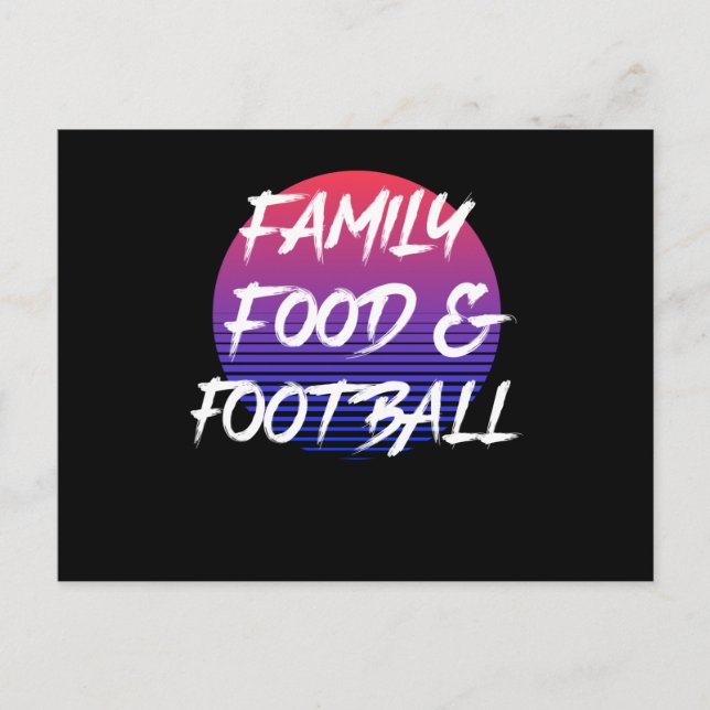 Postal Funny Christmas 80s Family Food And Football (Anverso)