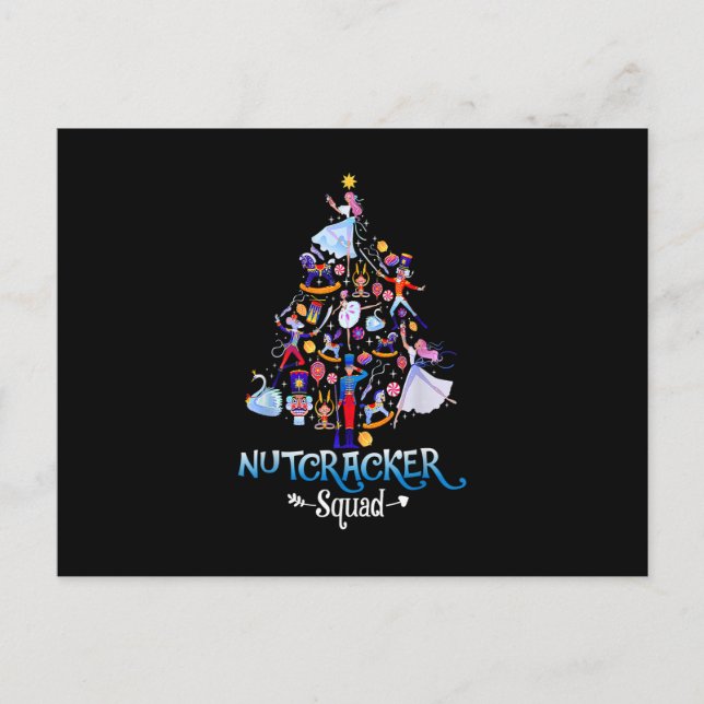 Postal Funny Christmas Nutcracker Squad Ballet Dance Kids (Anverso)