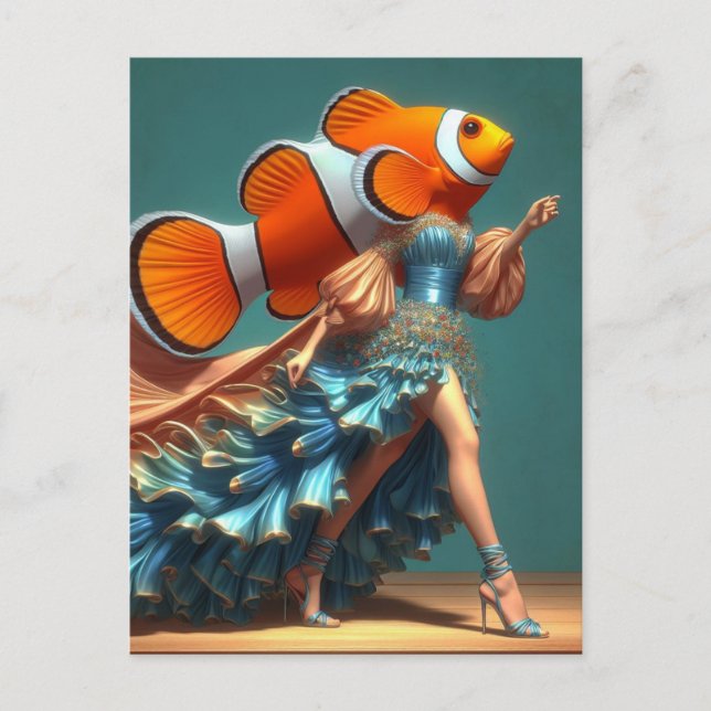 Postal Funny ClownFish Fashion (Anverso)