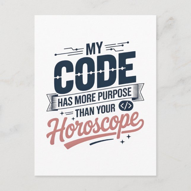Postal Funny Coding Quote AI Programmer Design (Anverso)