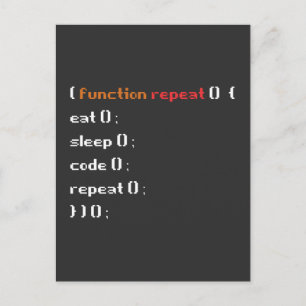Postal Funny Computer Science Coder Programador (Función)