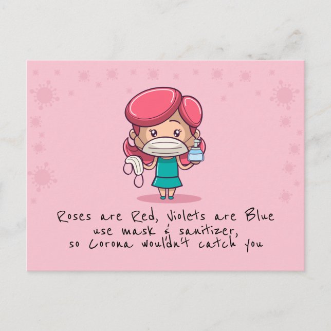 Postal Funny COVID El día de San Valentín PostCard (Anverso)