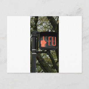 Postal Funny Crosswalk dice FU
