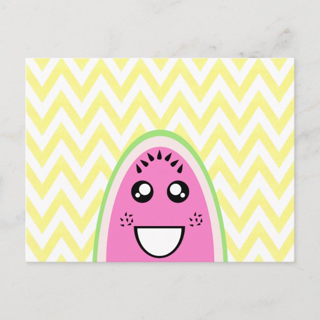 Postal Funny Cute Watermelone Face (Anverso)