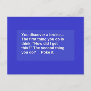 POSTAL FUNNY DICE QUE BRUISE POKES LAUGHS COMENTA