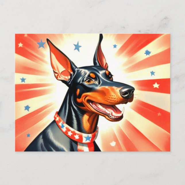Postal Funny Doberman Pinscher (Anverso)