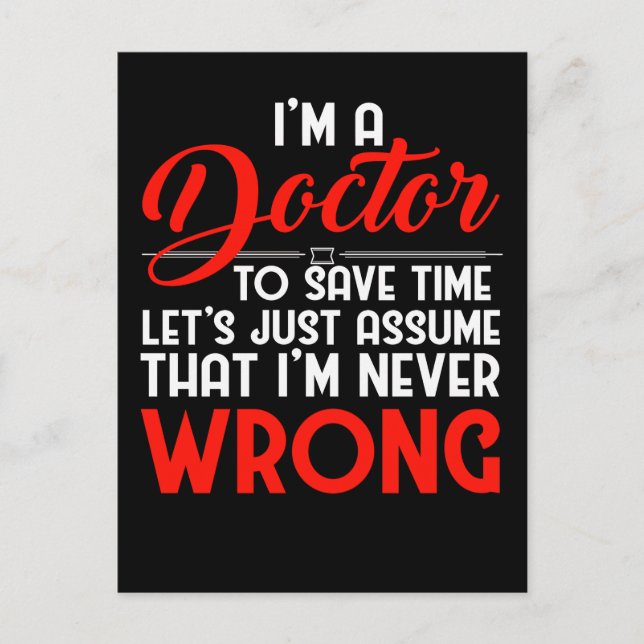 Postal Funny Doctor Degree Humor (Anverso)