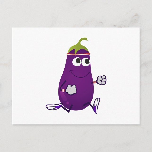 Postal Funny Eggplant Runner (Anverso)