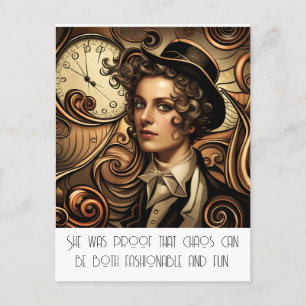 Postal Funny Fashion Steampunk Postcard