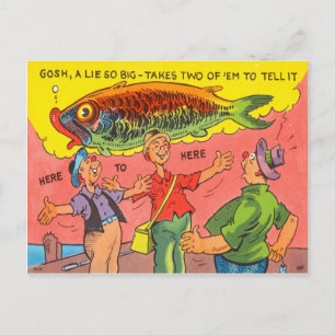 Postal Funny Fish Postcard Fisher Personalizado