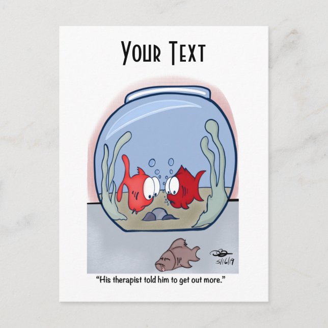 Postal Funny Fish Story Postcard (Anverso)