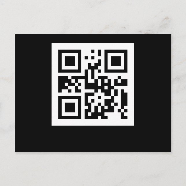 Postal Funny Geek Human QR Code Barcode Code Scanner (Anverso)