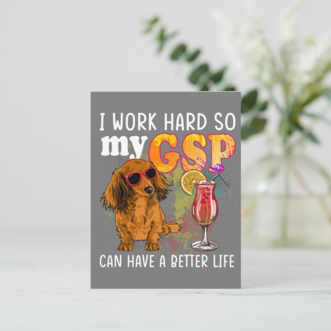 Postal Funny German Shorthaired Pointer Gifts GSP Lover (Anverso de pie)