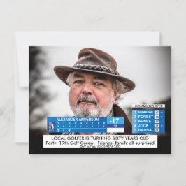 Postal Funny Golf News  ️ 🏌️ 40.º 50.º cumpleaños ‍ los 