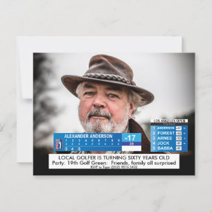 Postal Funny Golf News ️ 🏌️ 40.º 50.º cumpleaños los