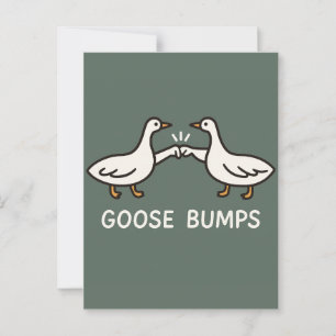 Postal Funny Goose Bump Personalizado   Fist Bump Geese A