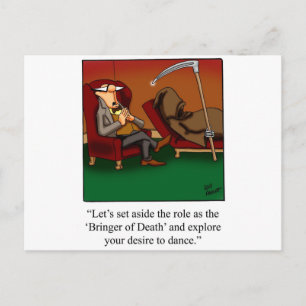 Postal Funny Grim Reaper Dance Personalizado