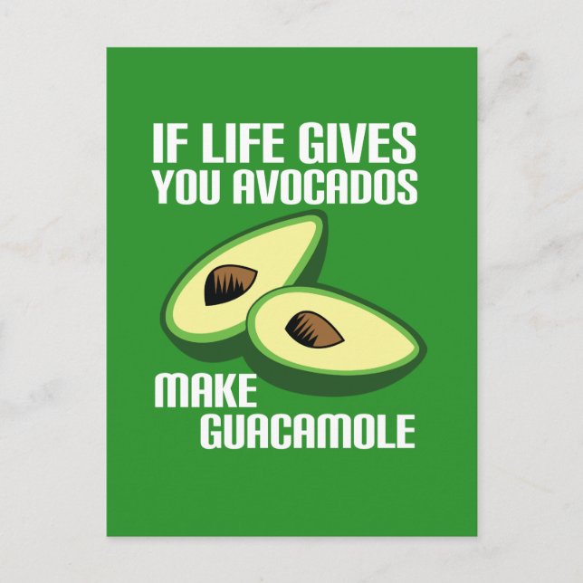 Postal Funny Guacamole Chiste Aguacate (Anverso)