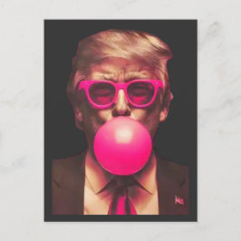 Postal Funny Guay Trump Bubble Gum Pink