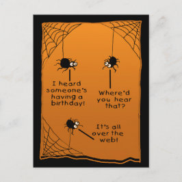 Postal Funny Halloween Birday Card