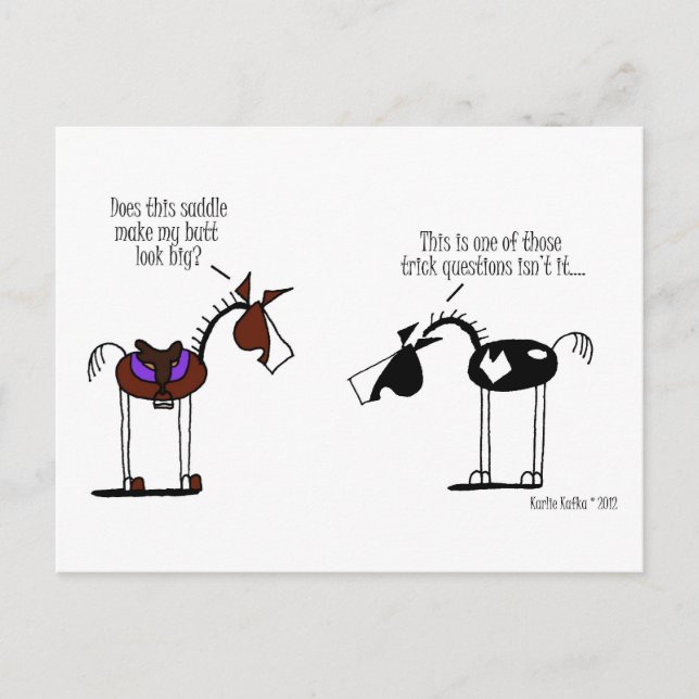 Postal Funny Horse Personalizado (Anverso)