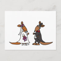 Funny Kangaroo Bride y Groom Boda Design