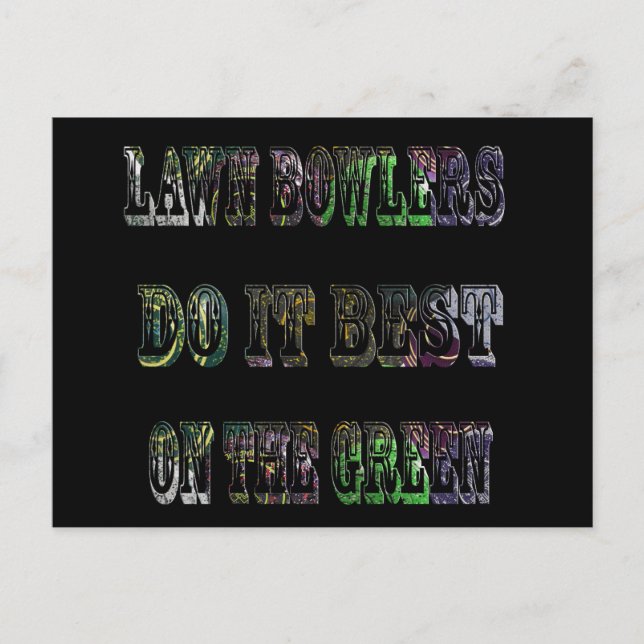 Postal Funny Lawn Bowlers Lo Hace Mejor, (Anverso)