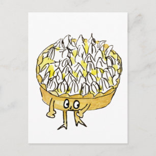 Postal Funny Lemon Meringue Pie Quirky Cute Personalizado