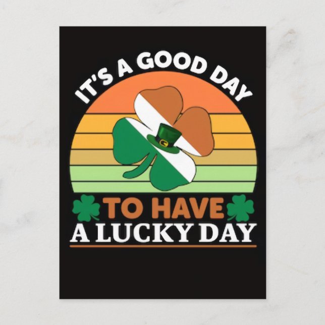 Postal Funny Lucky Goose St Patricks Day Design (Anverso)